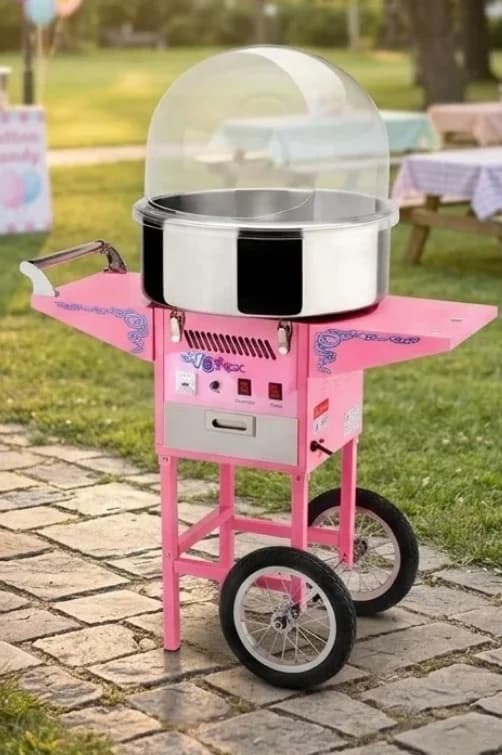 Cotton Candy Machine — concession, Freestanding, on its own wheeled stand